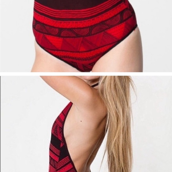 American Apparel red aztec dress AND halter body suit - Picture 10 of 12